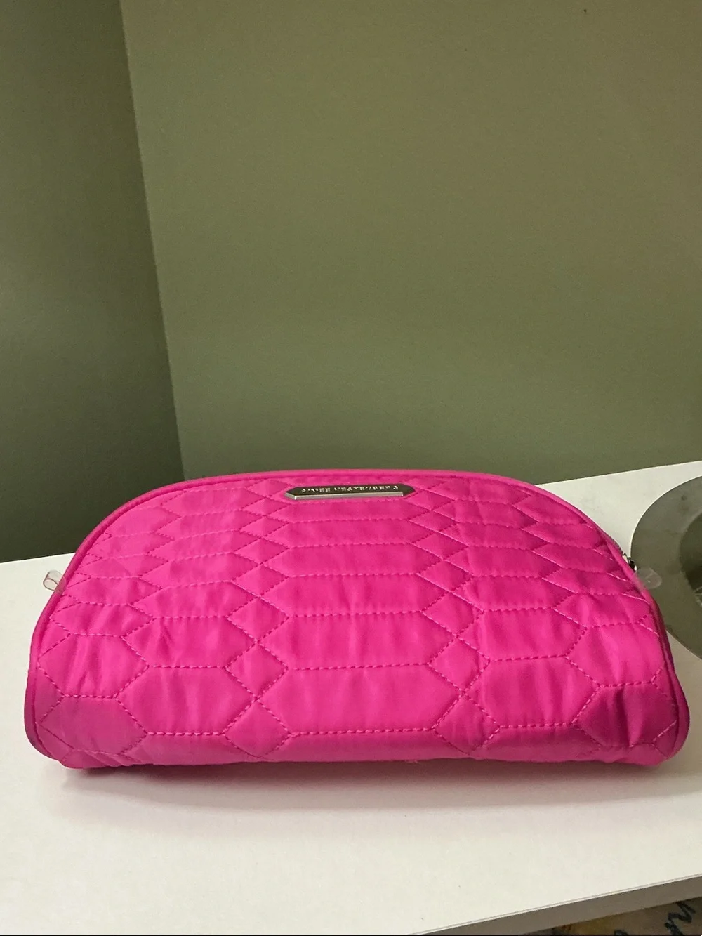 Aimee Kestenberg Hot Pink Quilted Cosmetic Bag